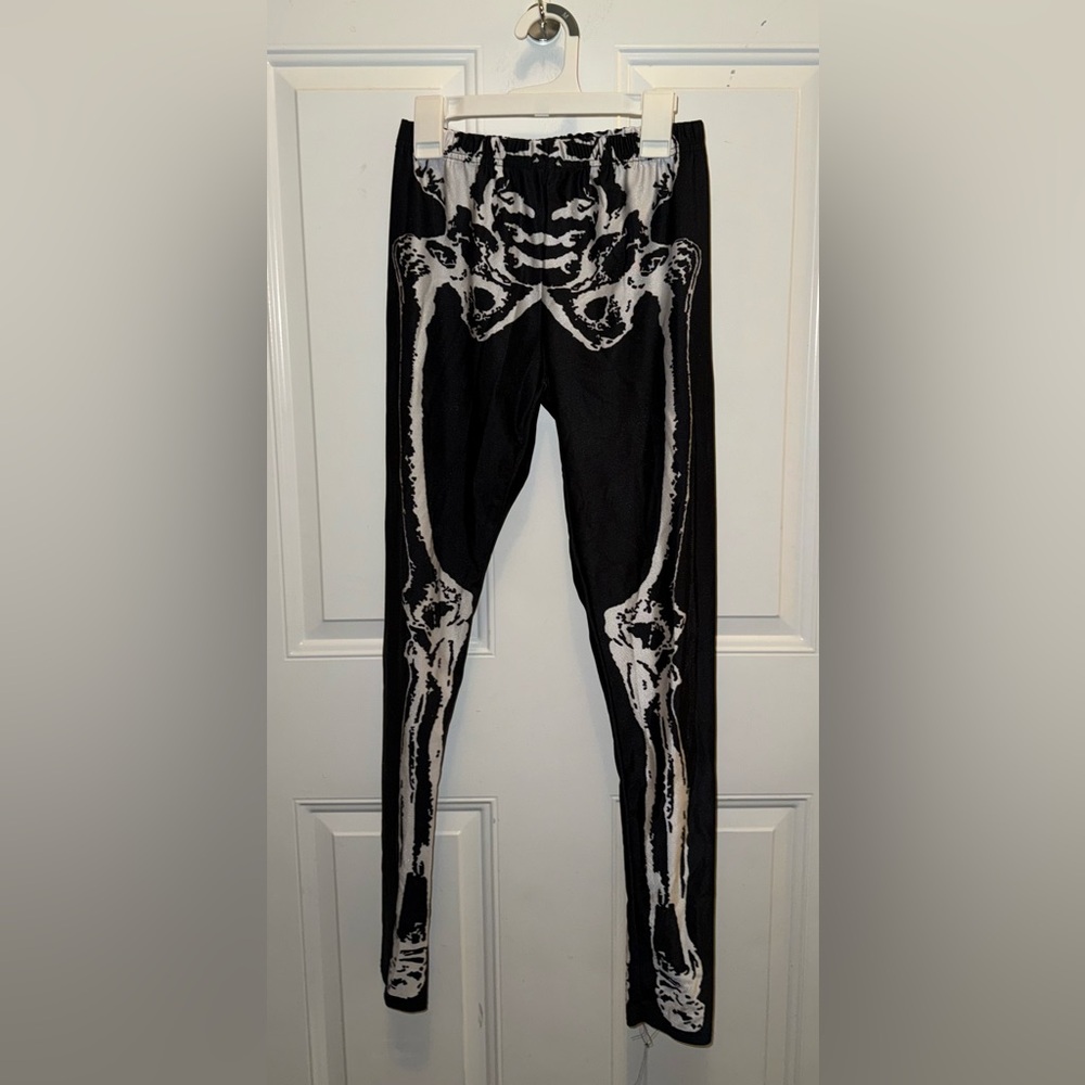 Skeleton Print Black Leggings